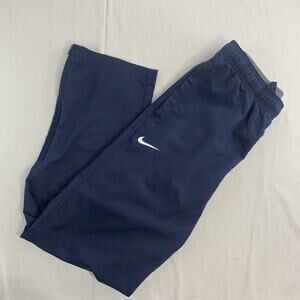 Mens Small Nike Dri Fit Blue Pants Pockets Zip Ankles